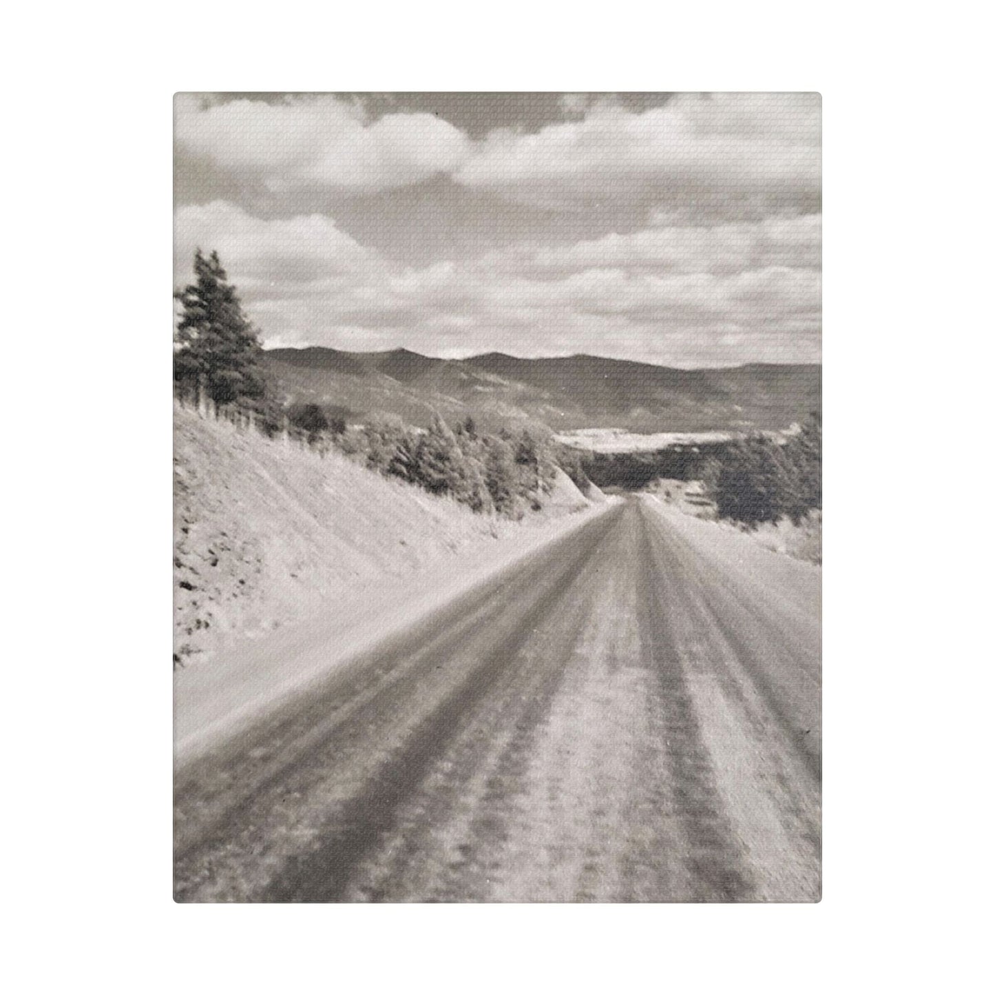 Western Road Satin Canvas Stretched 8″ x 10″ (Vertical) 1.5"