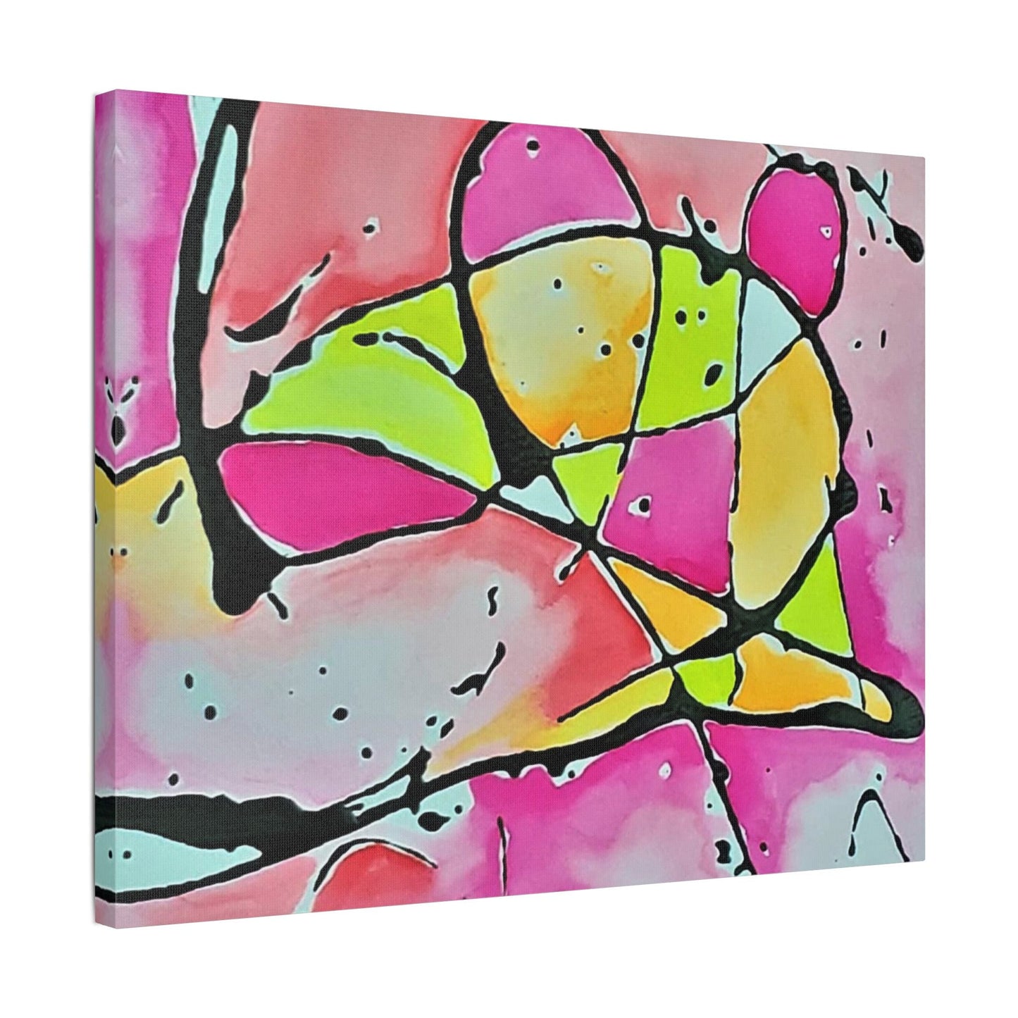 Pink Mouse Satin Canvas Stretched