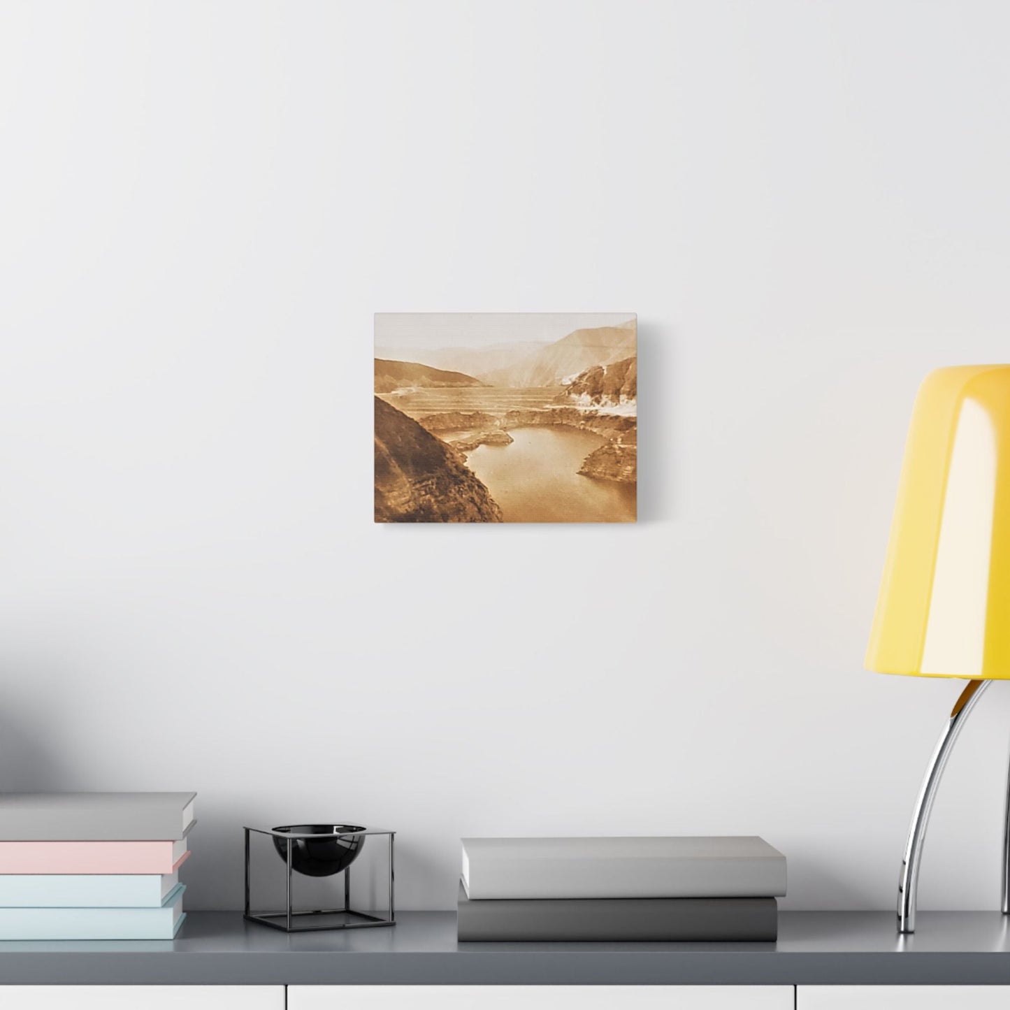 San Gabriel Dirt Fill Dam 1 Satin Canvas Stretched 10″ x 8″ (Horizontal) 1.5"