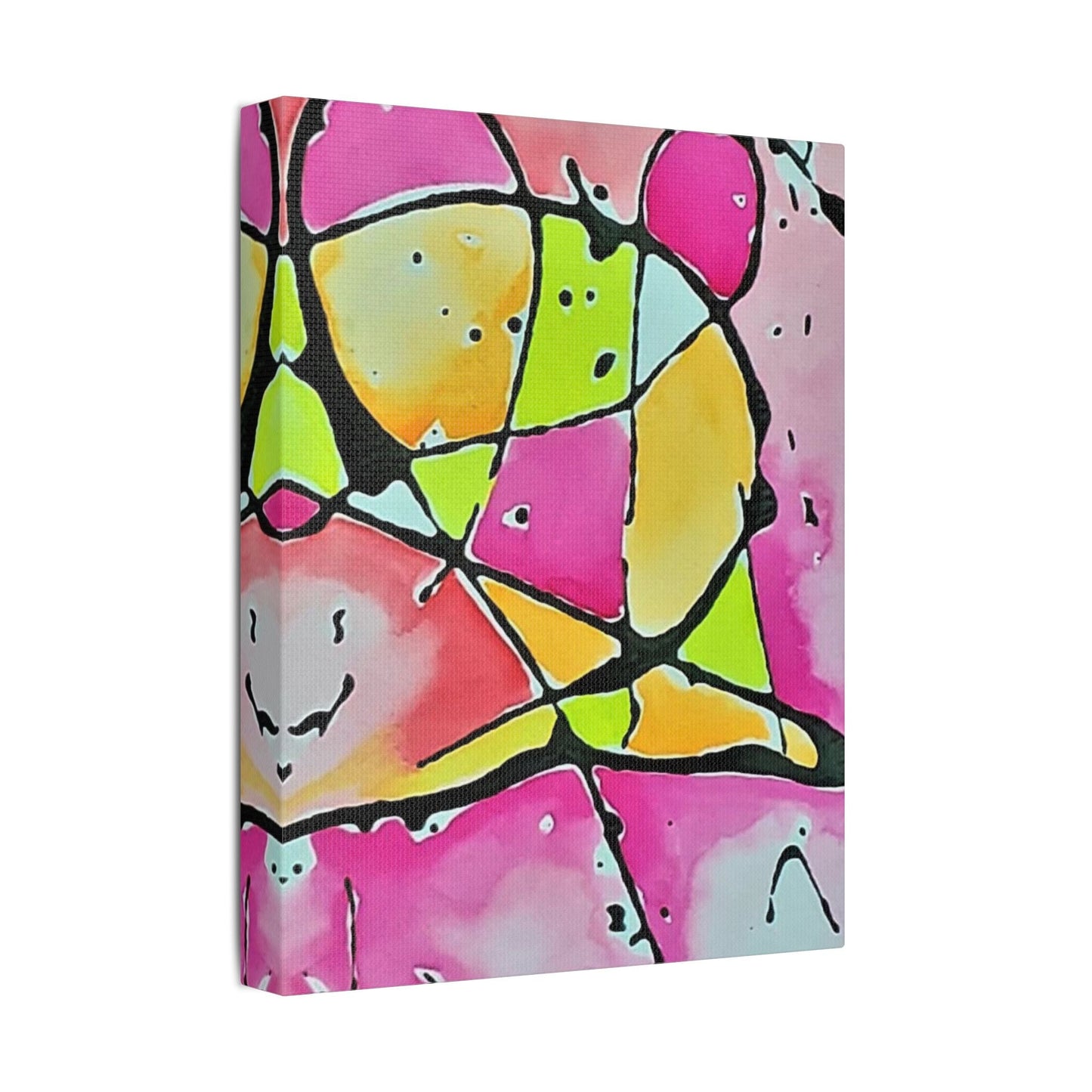 Pink Mouse Satin Canvas Stretched