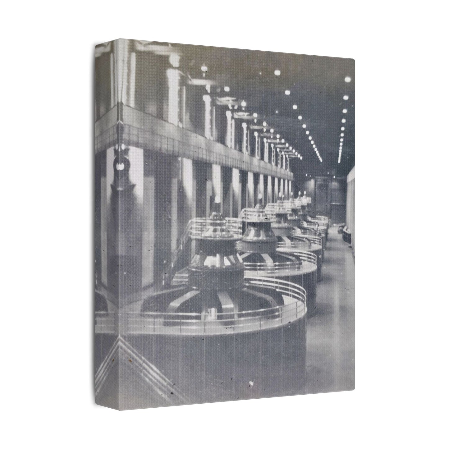 Boulder Dam Powerhouse Satin Canvas Stretched