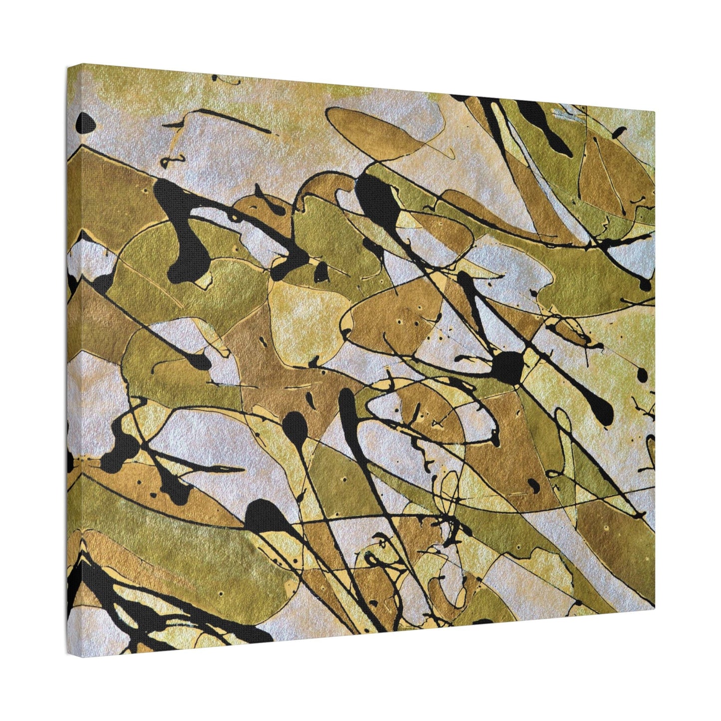 Gold Rush Satin Canvas Stretched