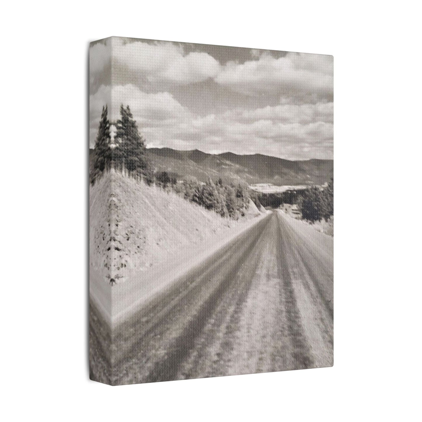 Western Road Satin Canvas Stretched