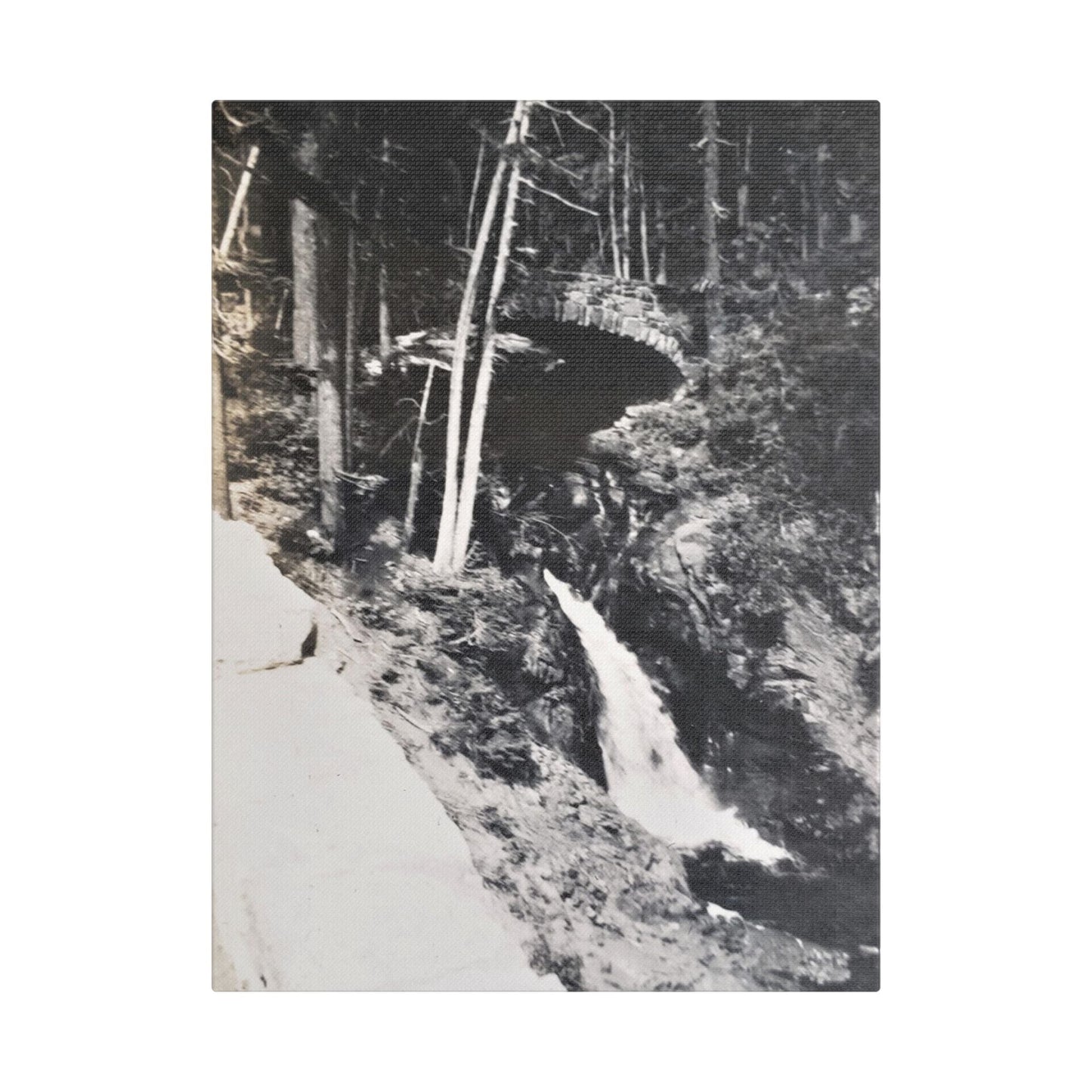 Narada Falls Yellowstone Satin Canvas Stretched 12″ x 16″ (Vertical) 1.5"