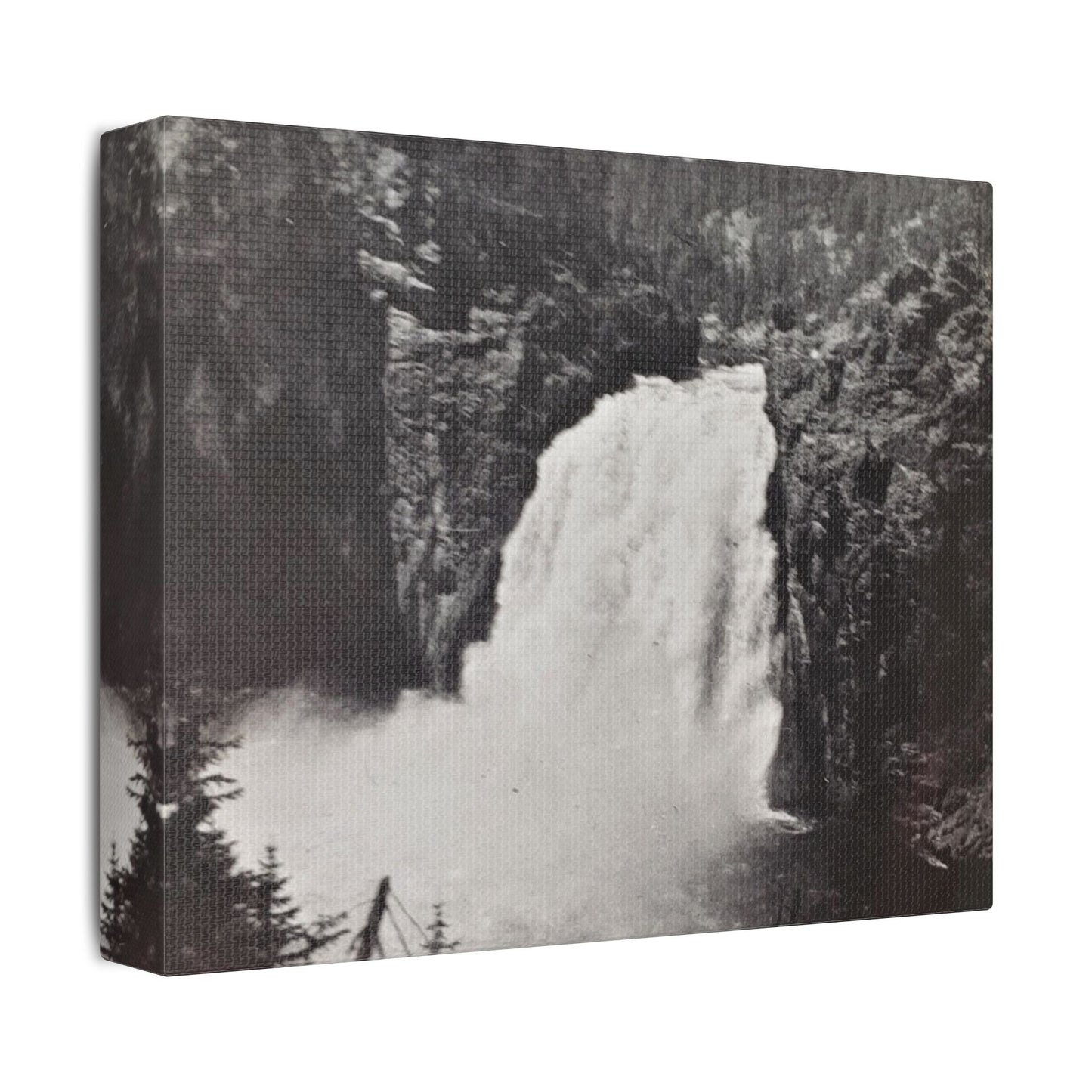 Upper Falls Yellowstone Satin Canvas Stretched