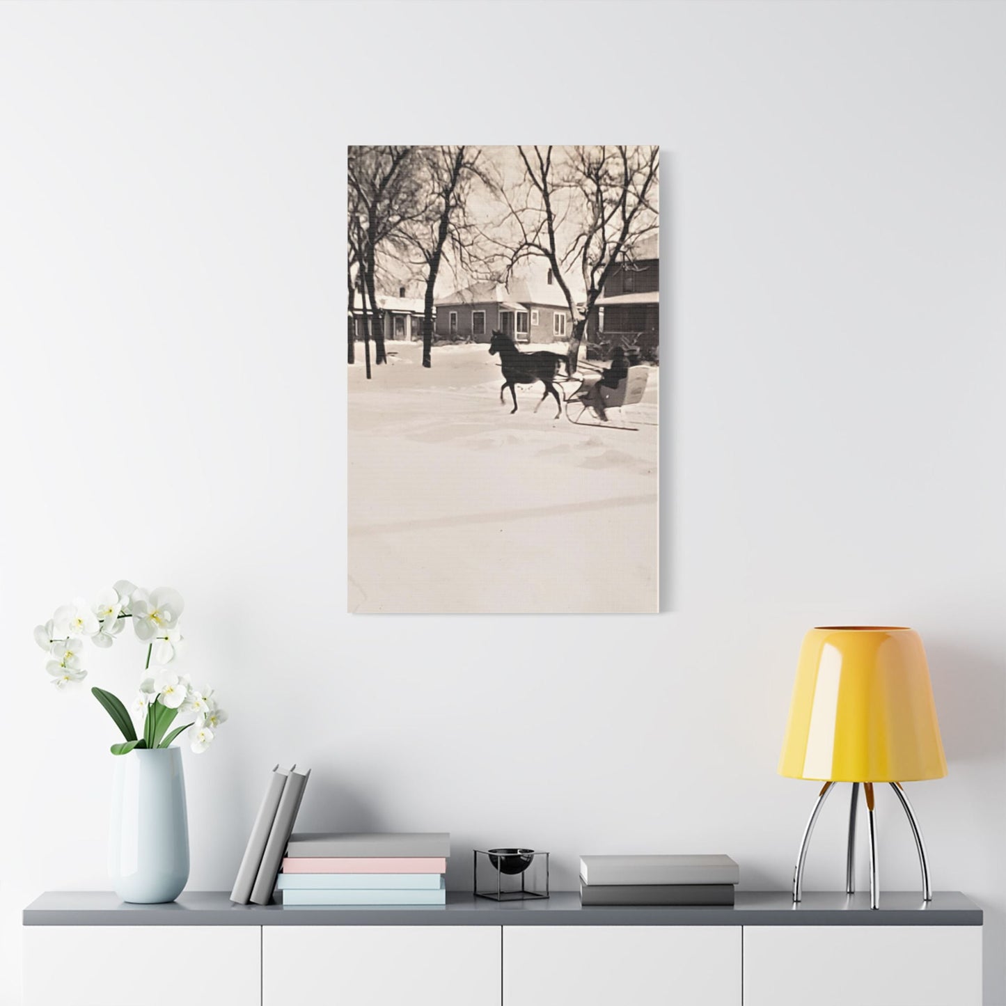 Carriage Ride Satin Canvas Stretched