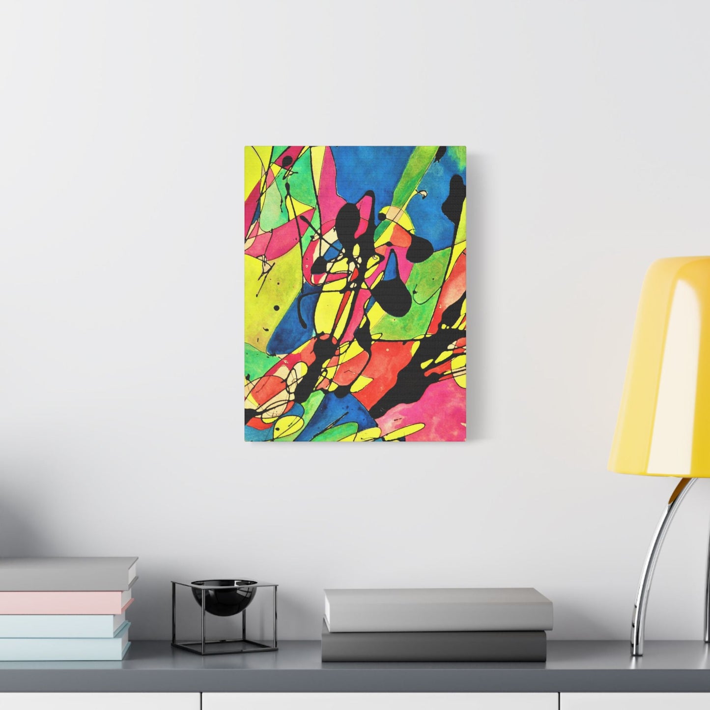 Exploding Earth Satin Canvas Stretched