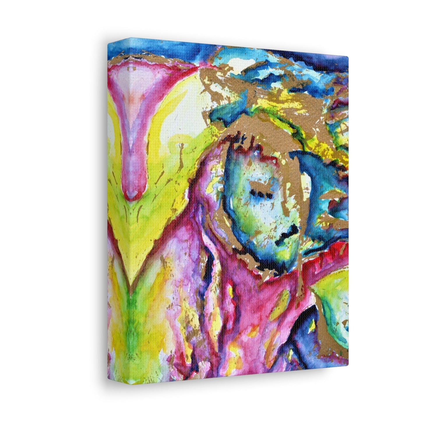 Mothers Face Stretched Canvas
