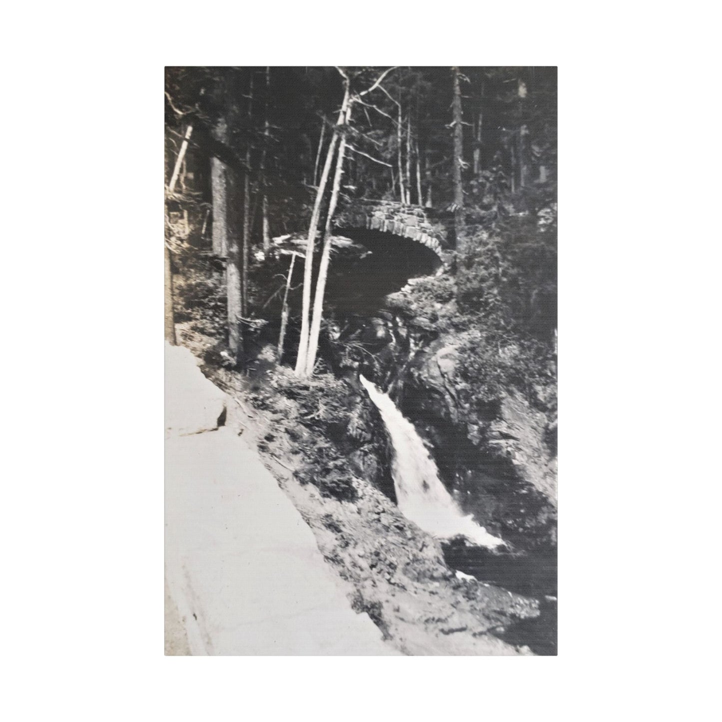 Narada Falls Yellowstone Satin Canvas Stretched 24″ x 36″ (Vertical) 1.5"
