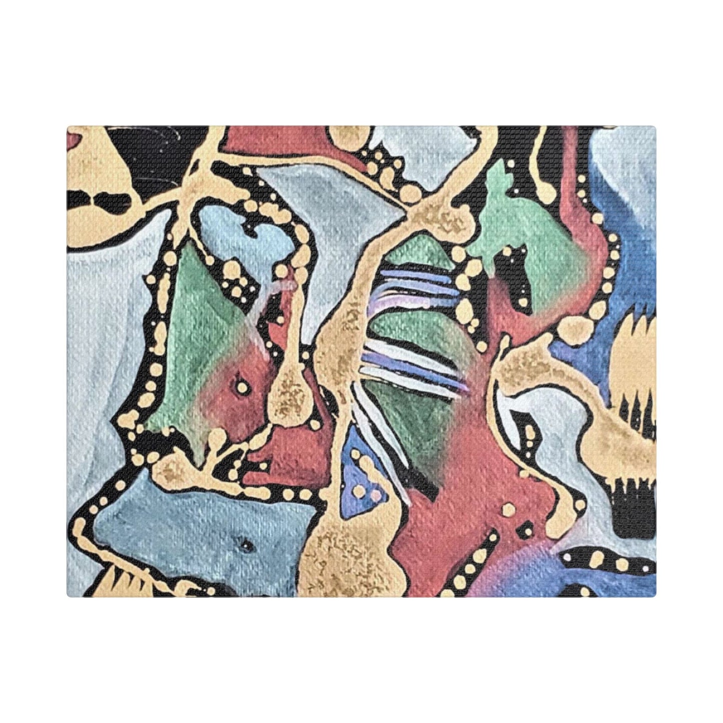 Angry Cat Satin Canvas Stretched 10″ x 8″ (Horizontal) 1.5"