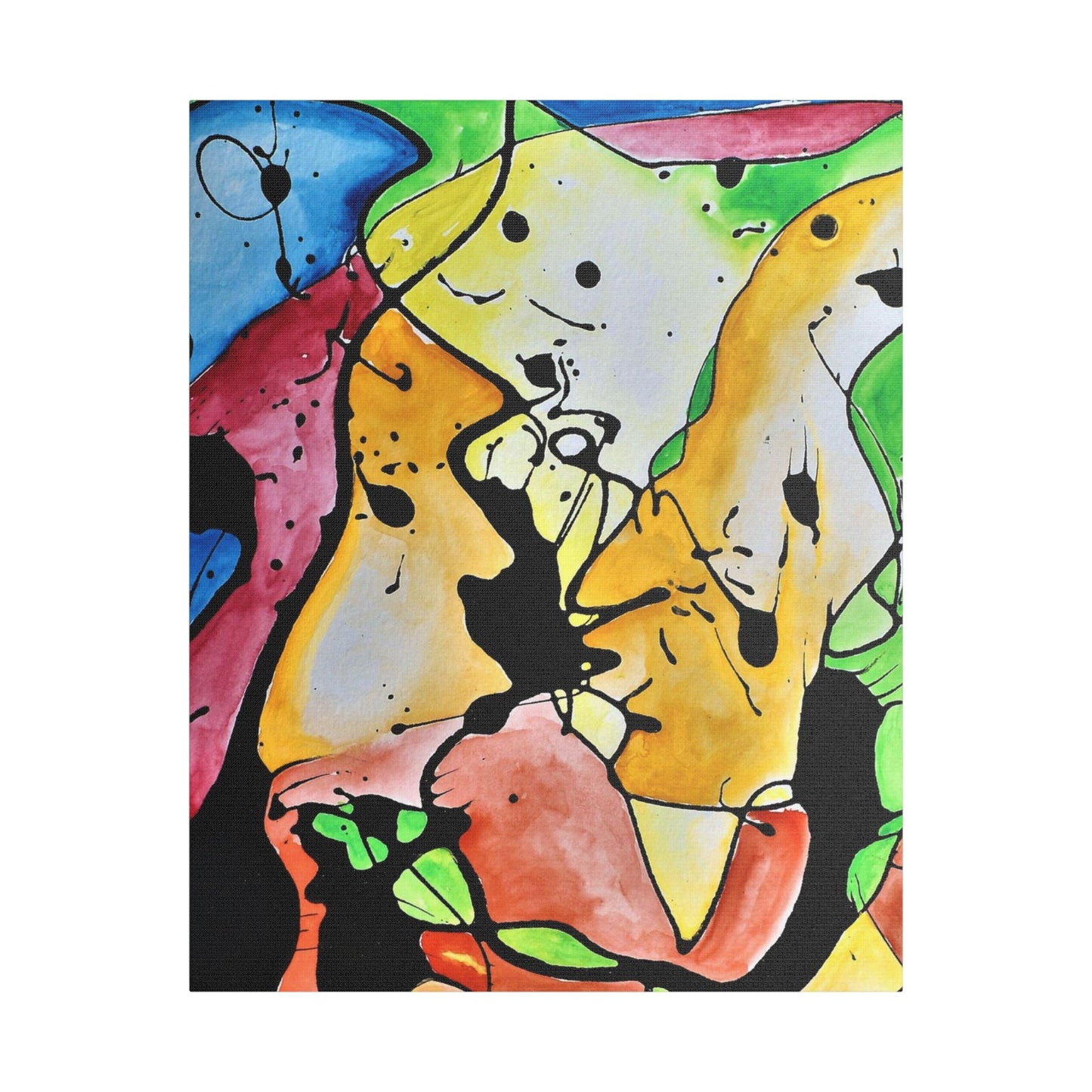 Space Judy Satin Canvas Stretched 24" x 30" (Vertical) 1.5"