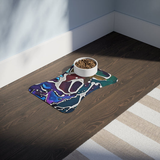 Ant Pet Feeding Mats Bone shape (19" x 14") silver black red green blue