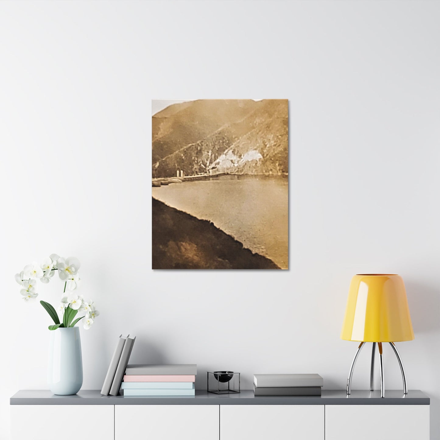 Morris Dam Lake Stretched Canvas 1.5" 24″ x 30″
