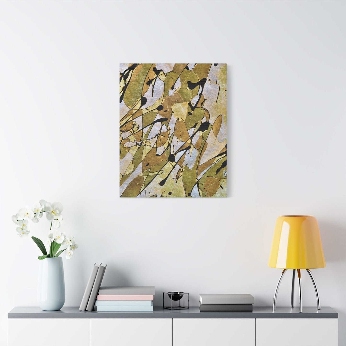 Gold Rush Satin Canvas Stretched