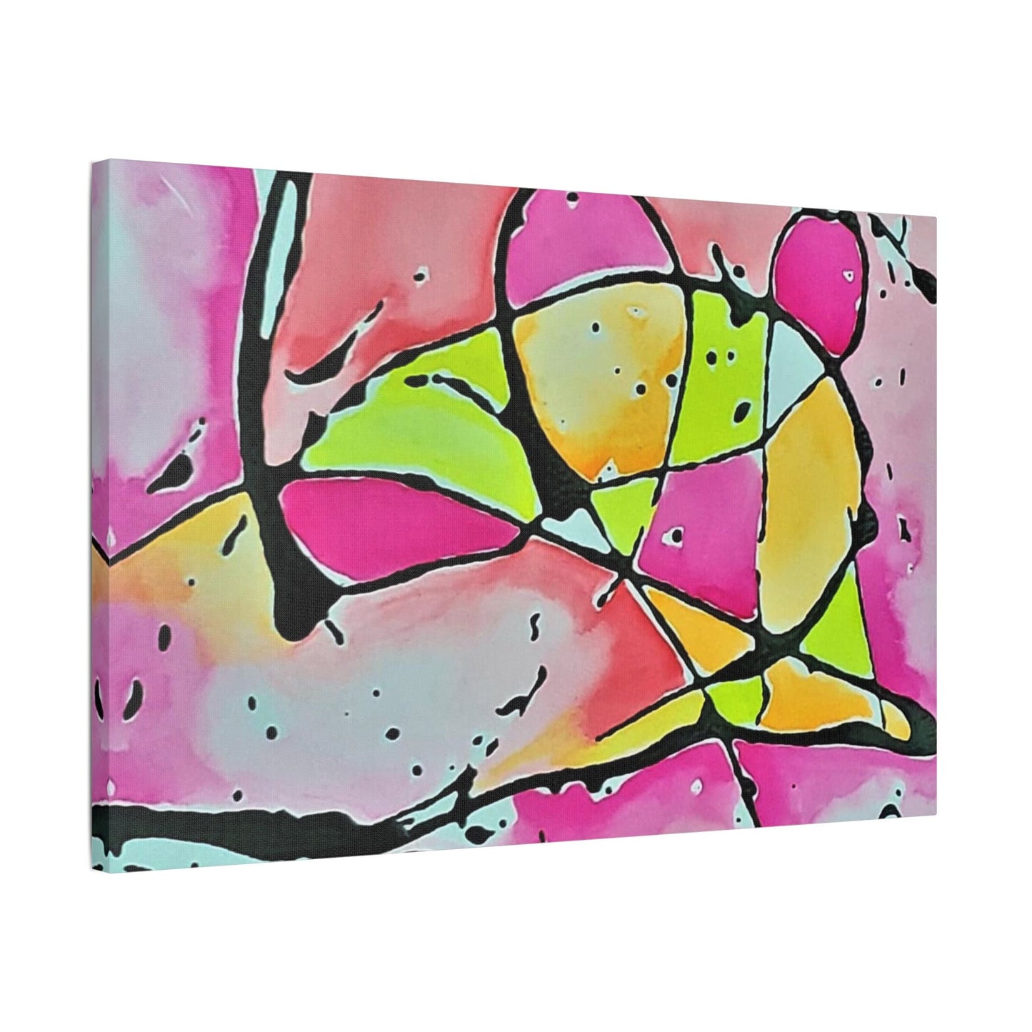 Pink Mouse Satin Canvas Stretched
