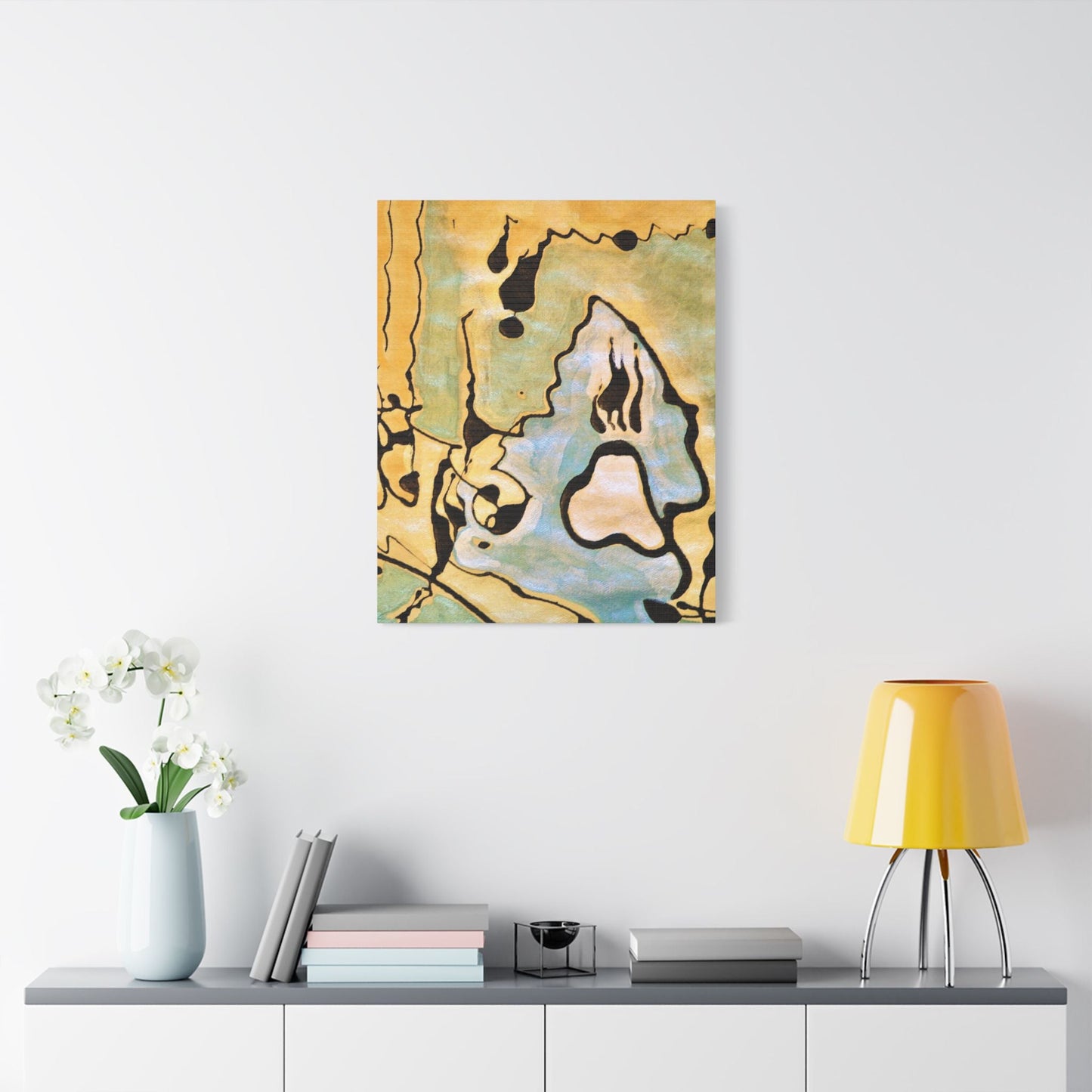 Screaming Ghost Satin Canvas Stretched