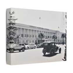 Sunset Bowling Center Largest in U.S 1939 Satin Canvas Stretched