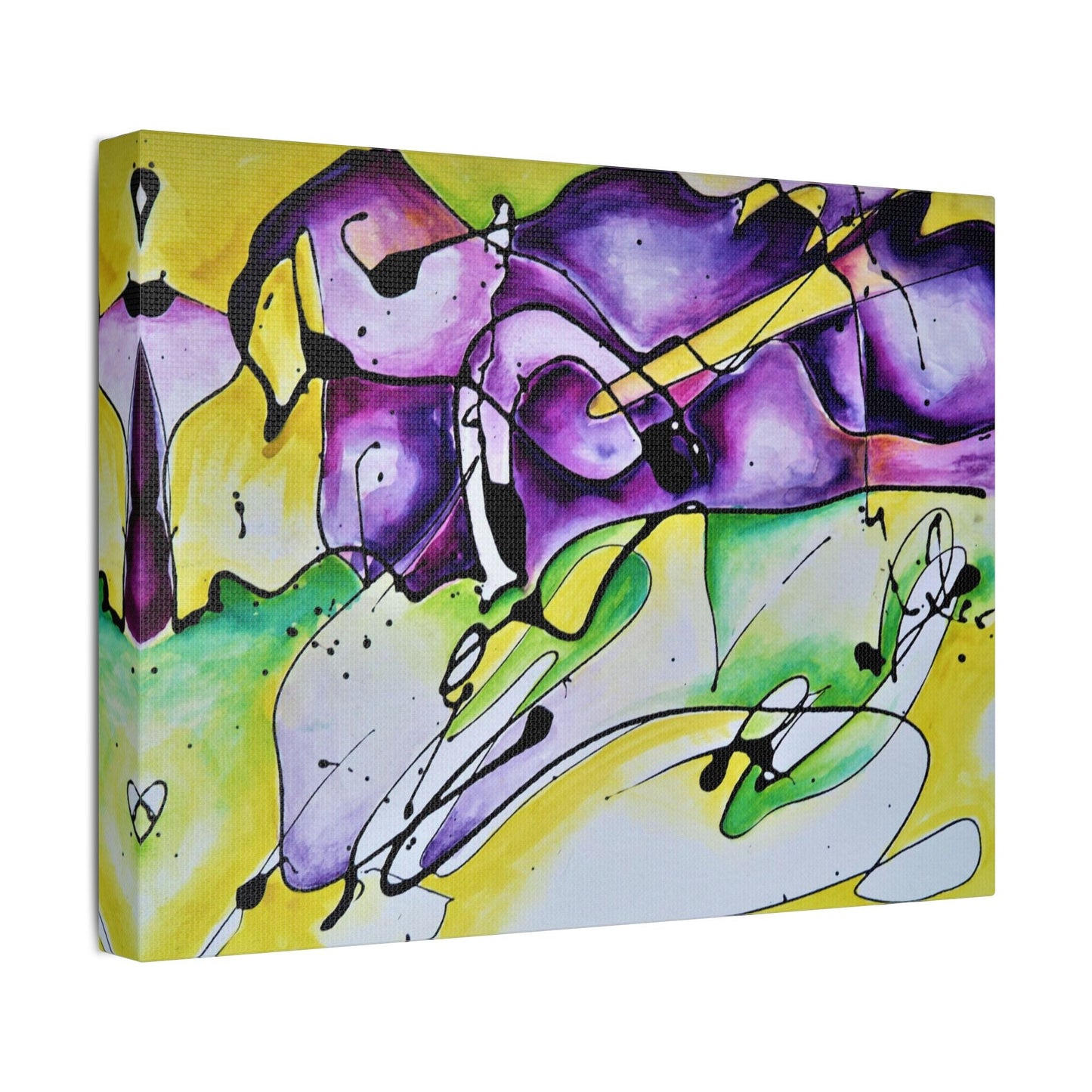 Purple Mountains Satin Canvas Stretched