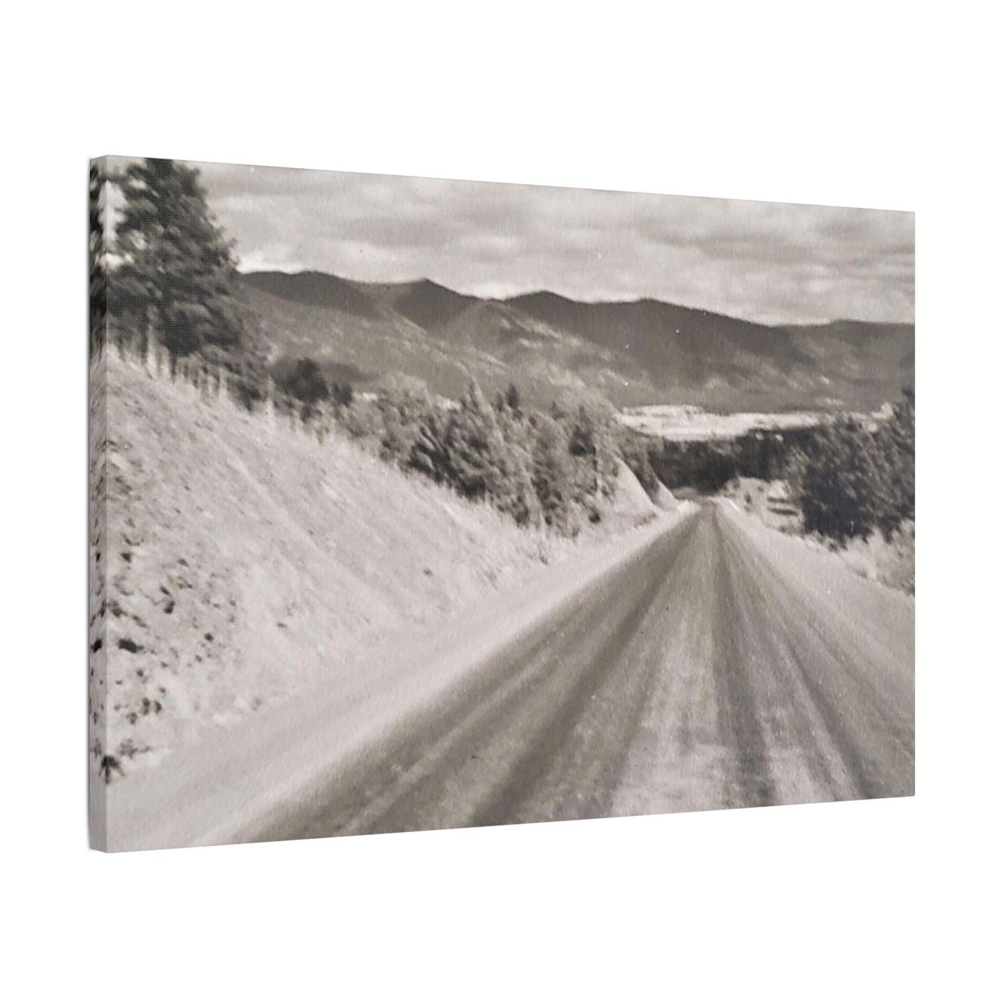Western Road Satin Canvas Stretched