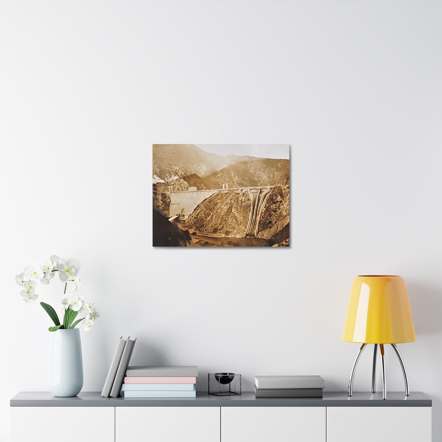 Back View Morris Dam Spillway Stretched Canvas 1.5" 24″ x 18″