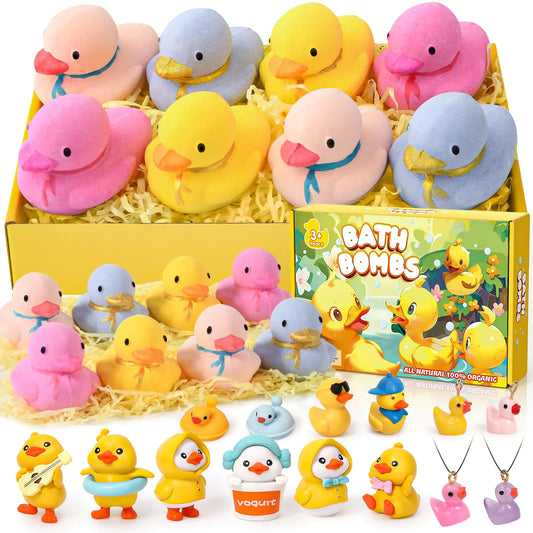 Toylink Bath Bombs for Kids with Surprise Duck Toys Inside - n a - bath bombs