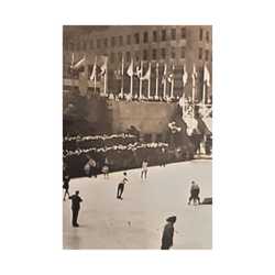 Rockefeller Plaza Easter 1945 Satin Canvas Stretched