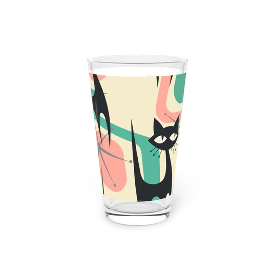 Whimsical Cat Pint Glass – 16oz - Kia Day Design