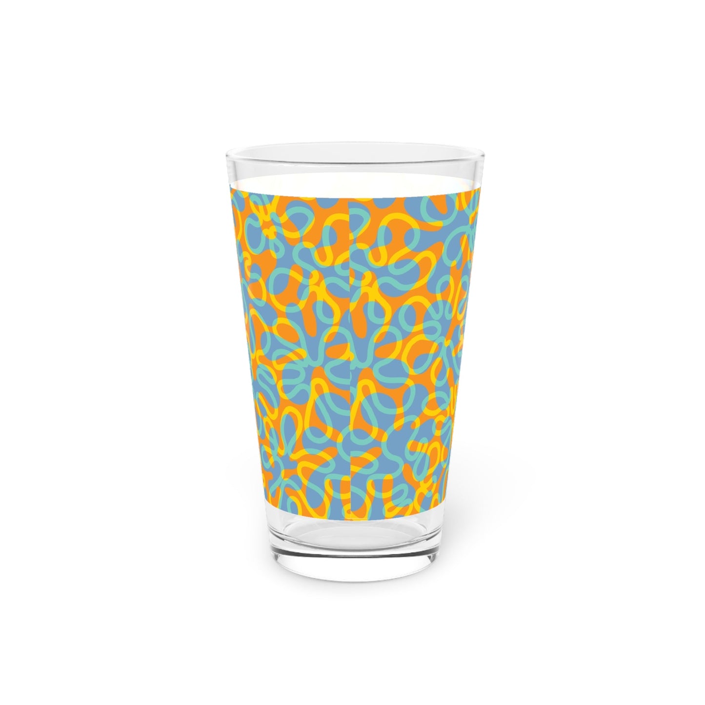 Yellow Colorful Pint Glass - 16oz - Kia Day Design
