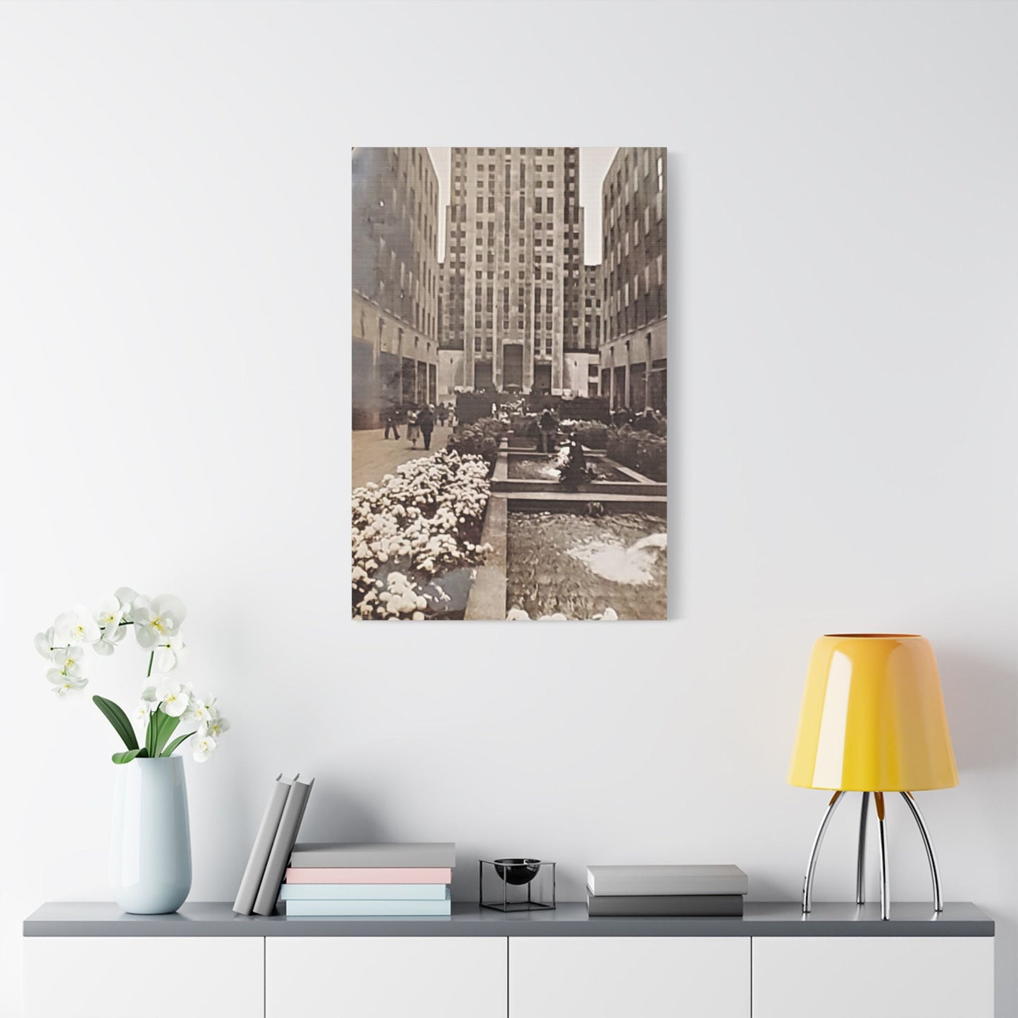 Rockefeller Plaza Satin Canvas Stretched