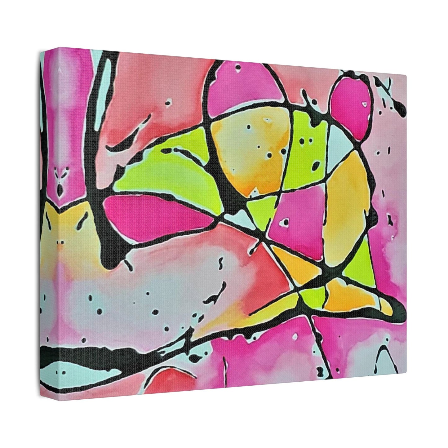 Pink Mouse Satin Canvas Stretched