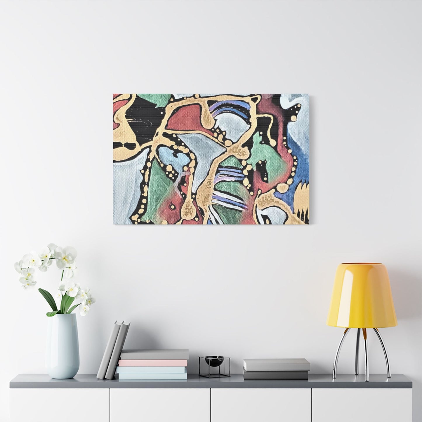 Angry Cat Satin Canvas Stretched