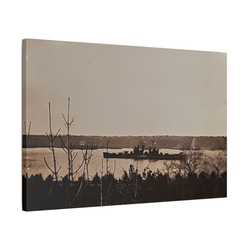 Navy Day New York October 27th 1945 Satin Canvas Stretched