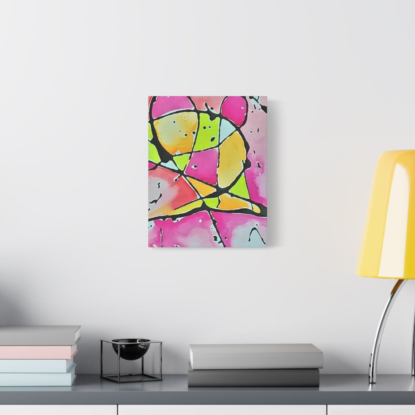 Pink Mouse Satin Canvas Stretched