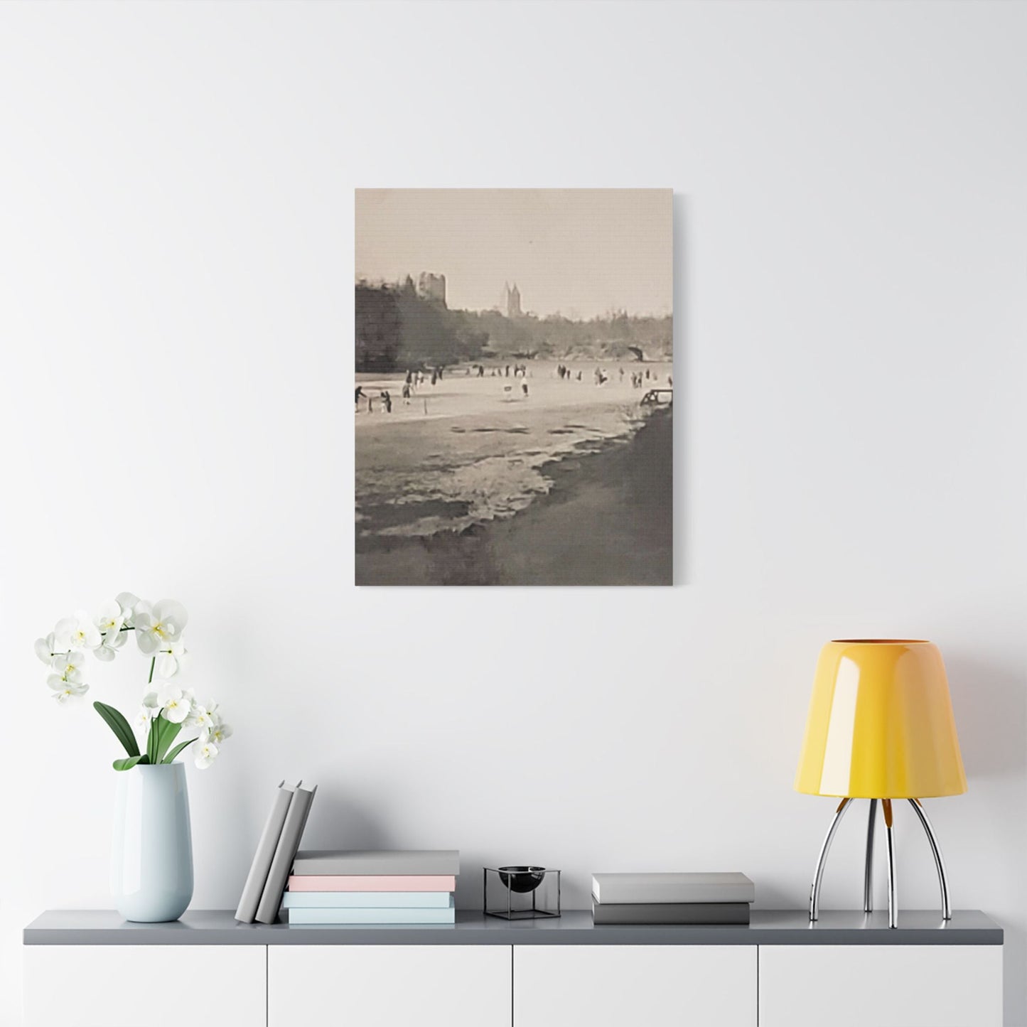 Central Park Satin Canvas Stretched