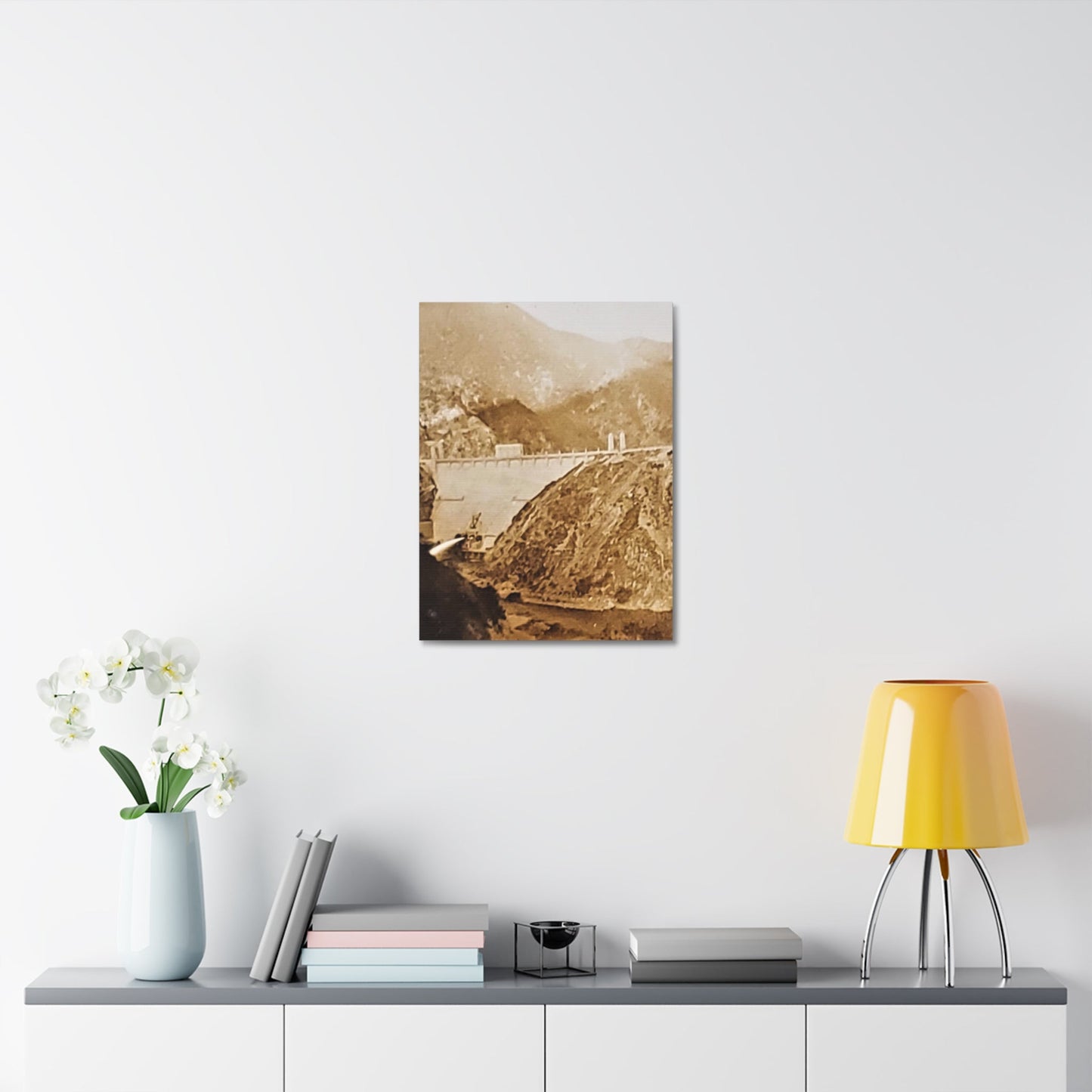 Back View Morris Dam Spillway Stretched Canvas 1.5" 18″ x 24″
