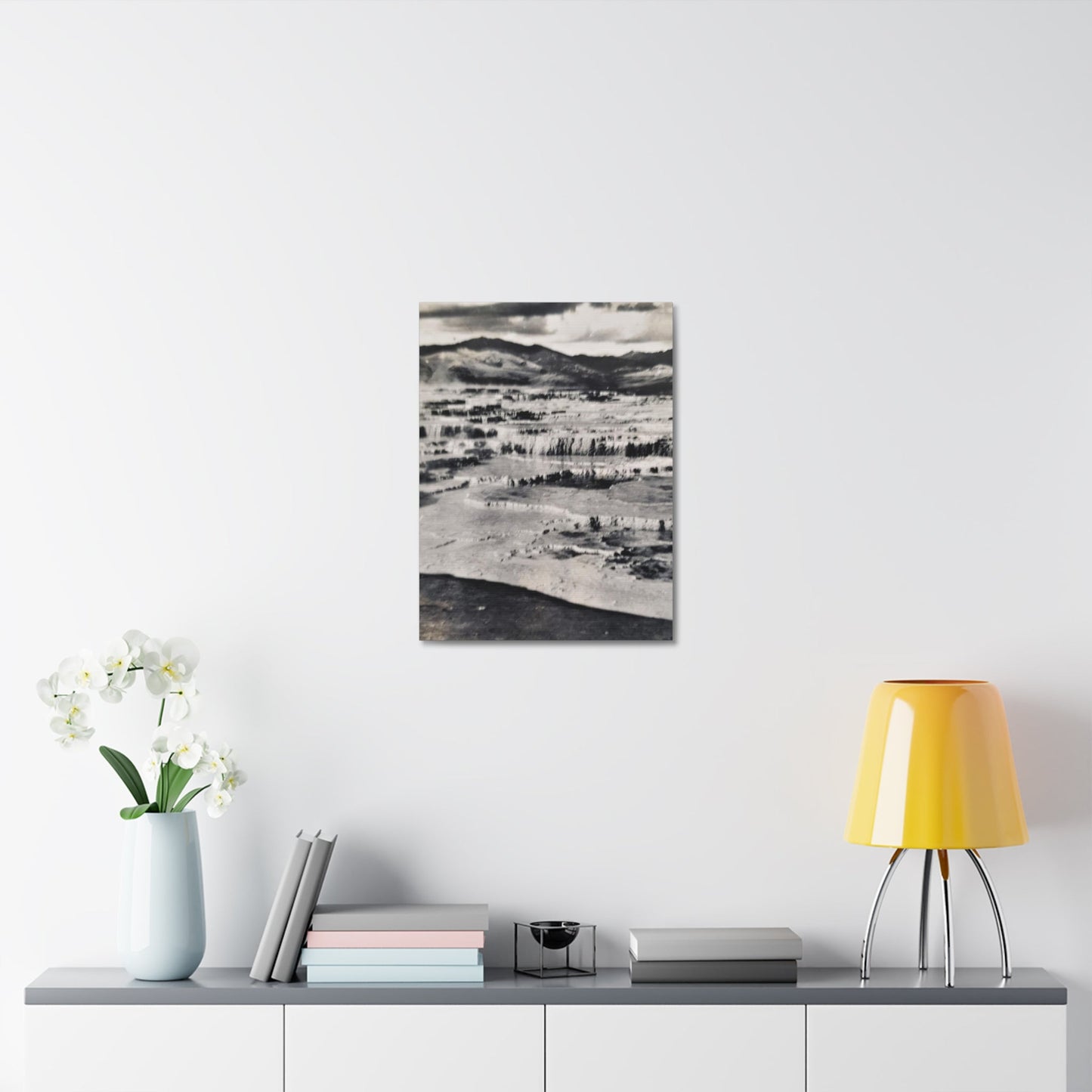 Springs at top of Jupiter Terrace Yellowstone Stretched Canvas 1.5" 18″ x 24″