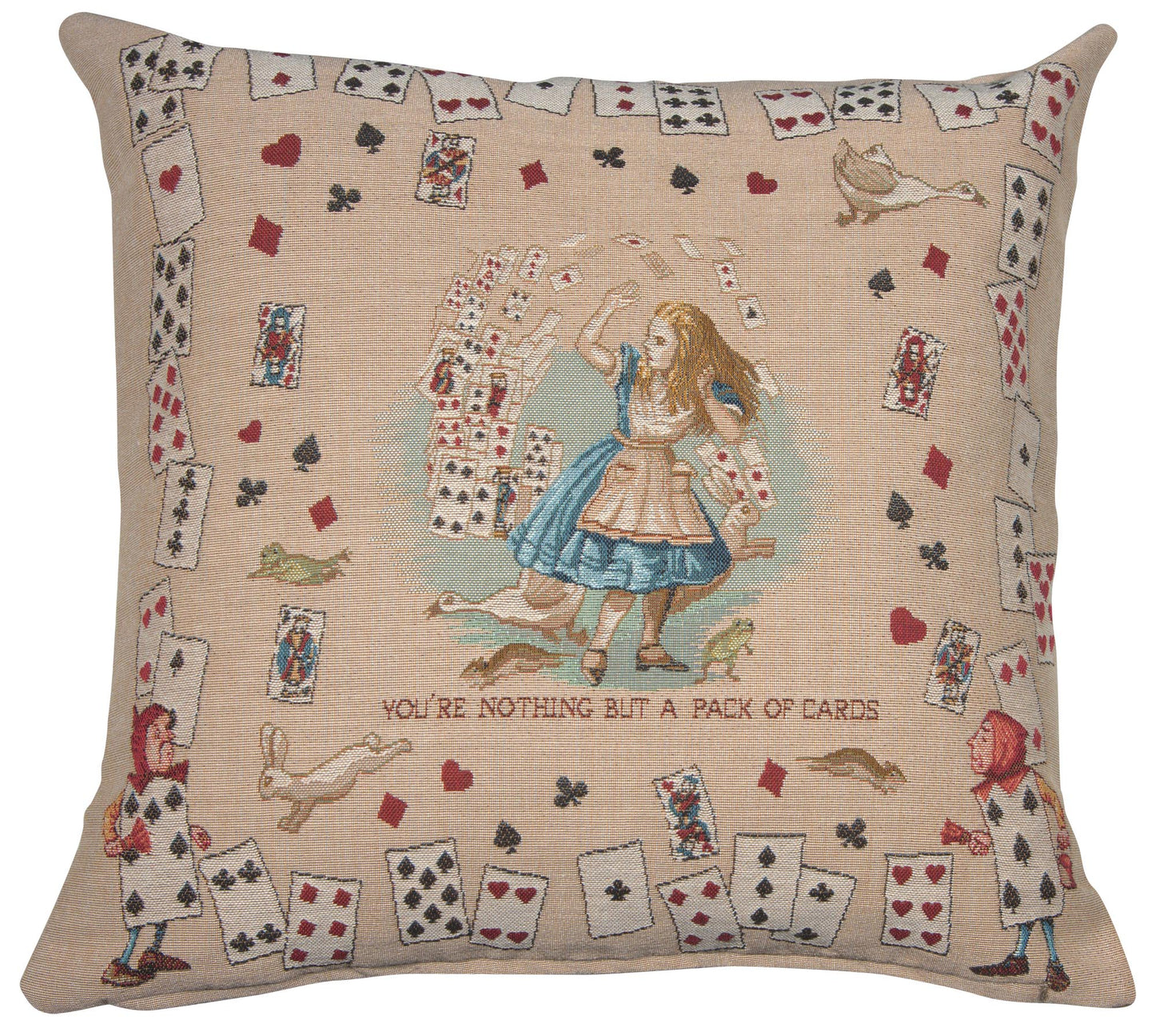 The Pack of Cards Alice In Wonderland French Cushion - - Tapestry