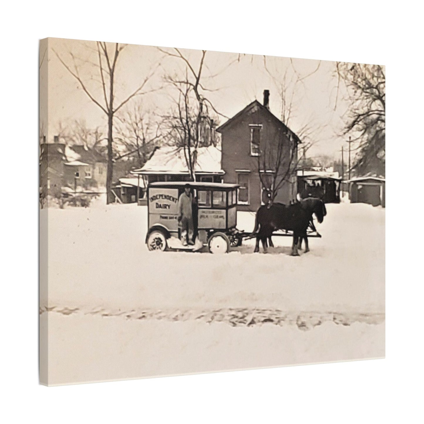 Milk Man Satin Canvas Stretched