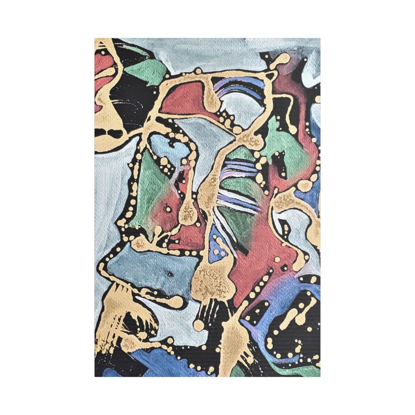 Angry Cat Satin Canvas Stretched 24″ x 36″ (Vertical) 1.5"