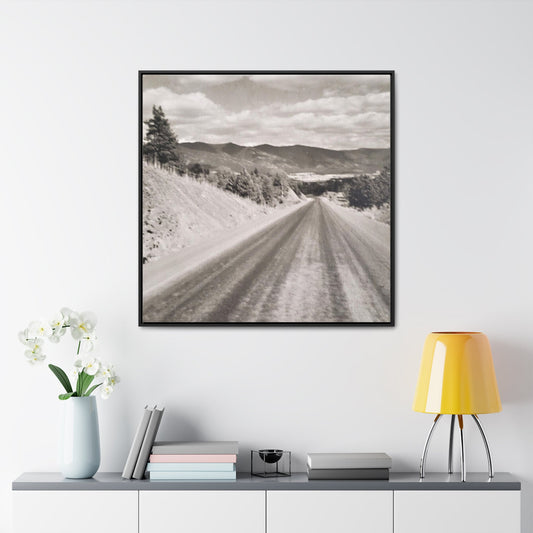 Western Road Gallery Canvas Wraps Square Frame 36″ x 36″ 1.25" Black