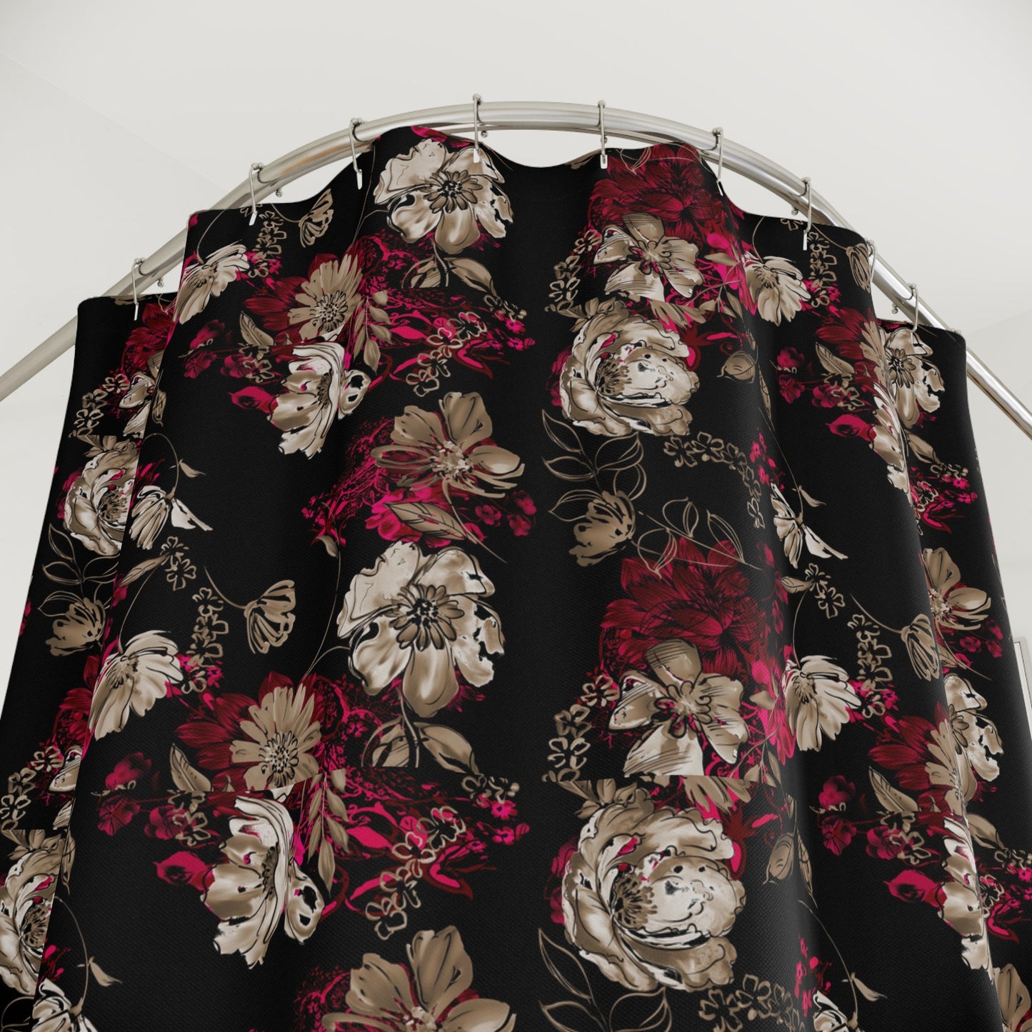 Rose Floral Shower Curtain - Kia Day Design