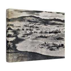 Springs at top of Jupiter Terrace Yellowstone Satin Canvas Stretched