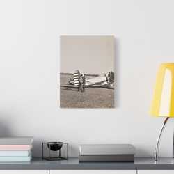 Army Pursuit Plane Ames Airport 1939 Satin Canvas Stretched 12″ x 16″ (Vertical) 1.5"
