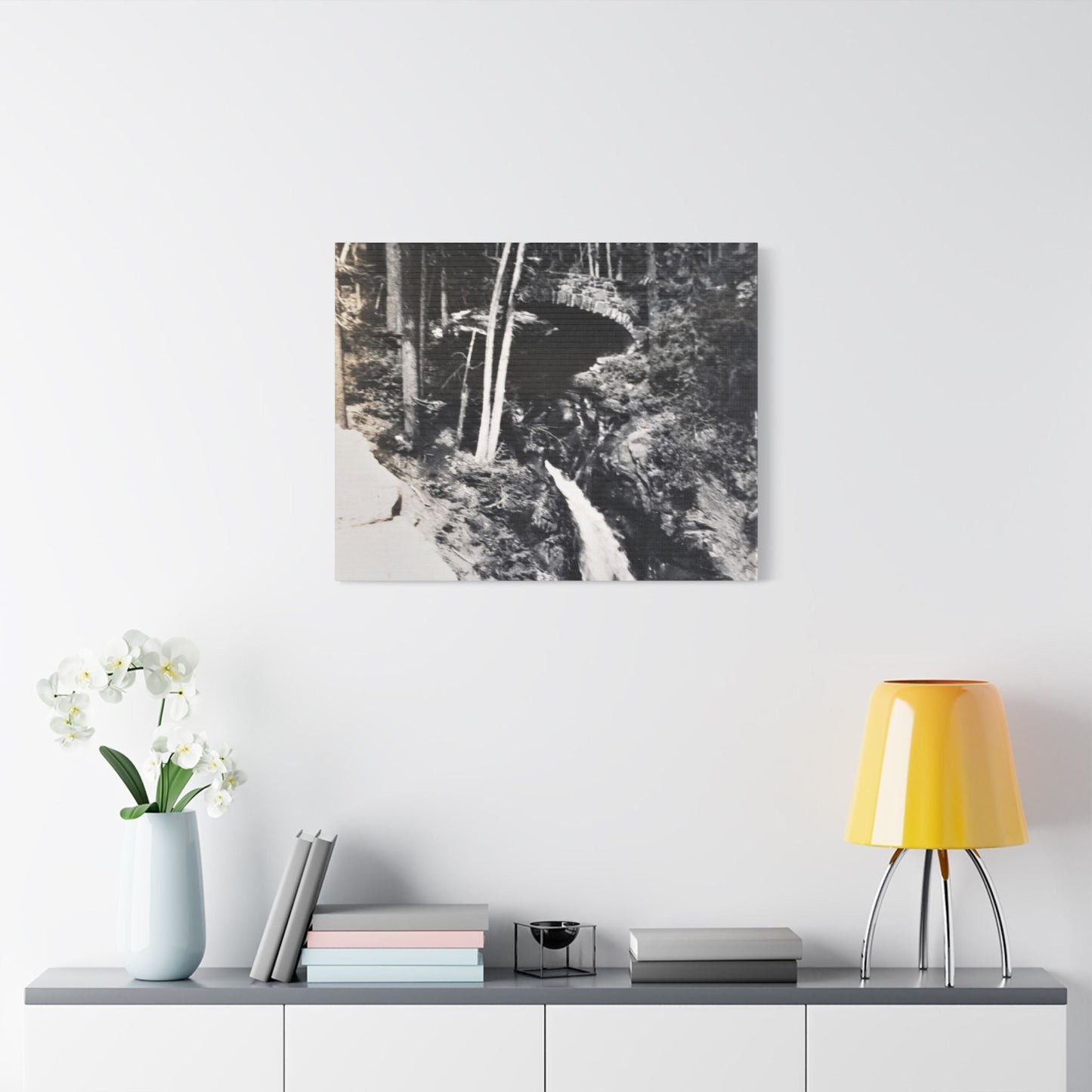 Narada Falls Yellowstone Satin Canvas Stretched