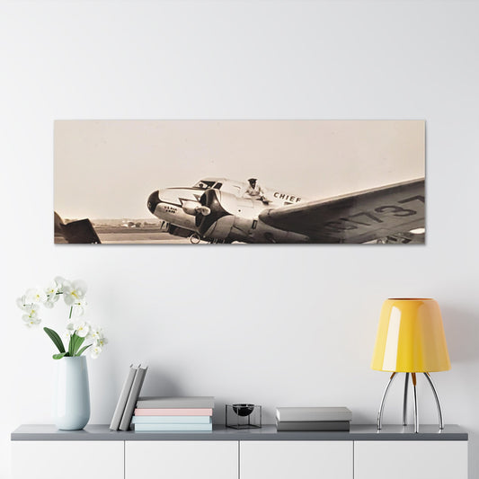 Refueling Mid-Contintent Chief Line Omaha Airport 1939 Canvas Gallery Wraps 60″ x 20″ 1.25"