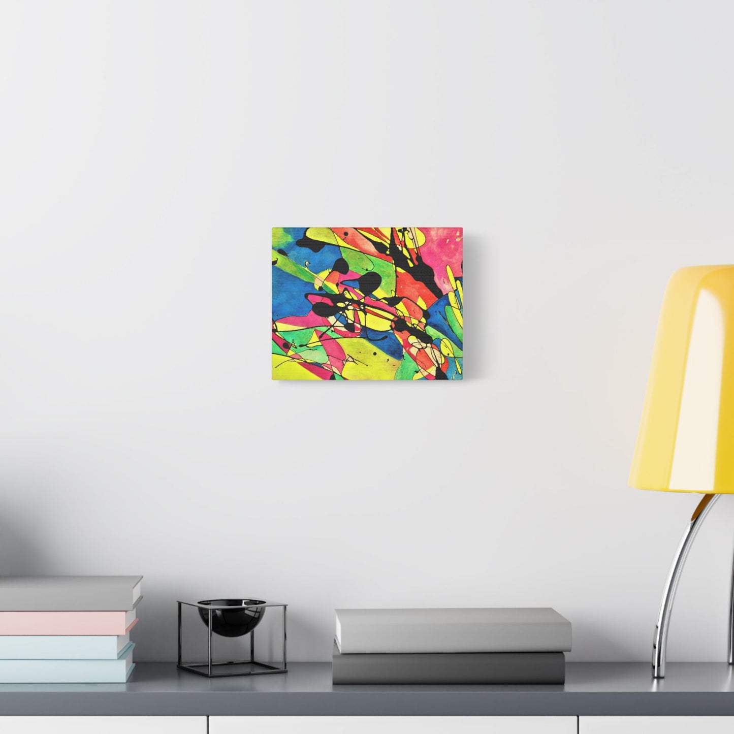 Exploding Earth Satin Canvas Stretched