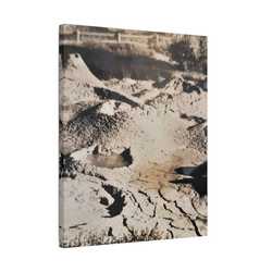 Yellowstone West Thumb Paint Pots Satin Canvas Stretched