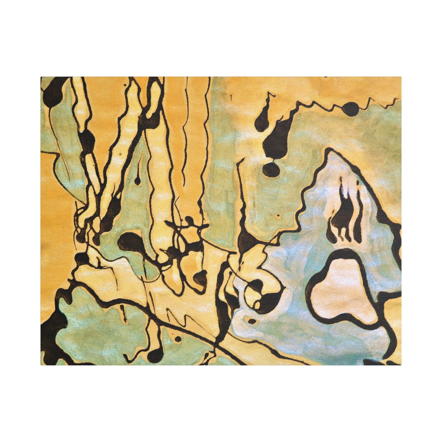 Screaming Ghost Satin Canvas Stretched 30" x 24" (Horizontal) 1.5"
