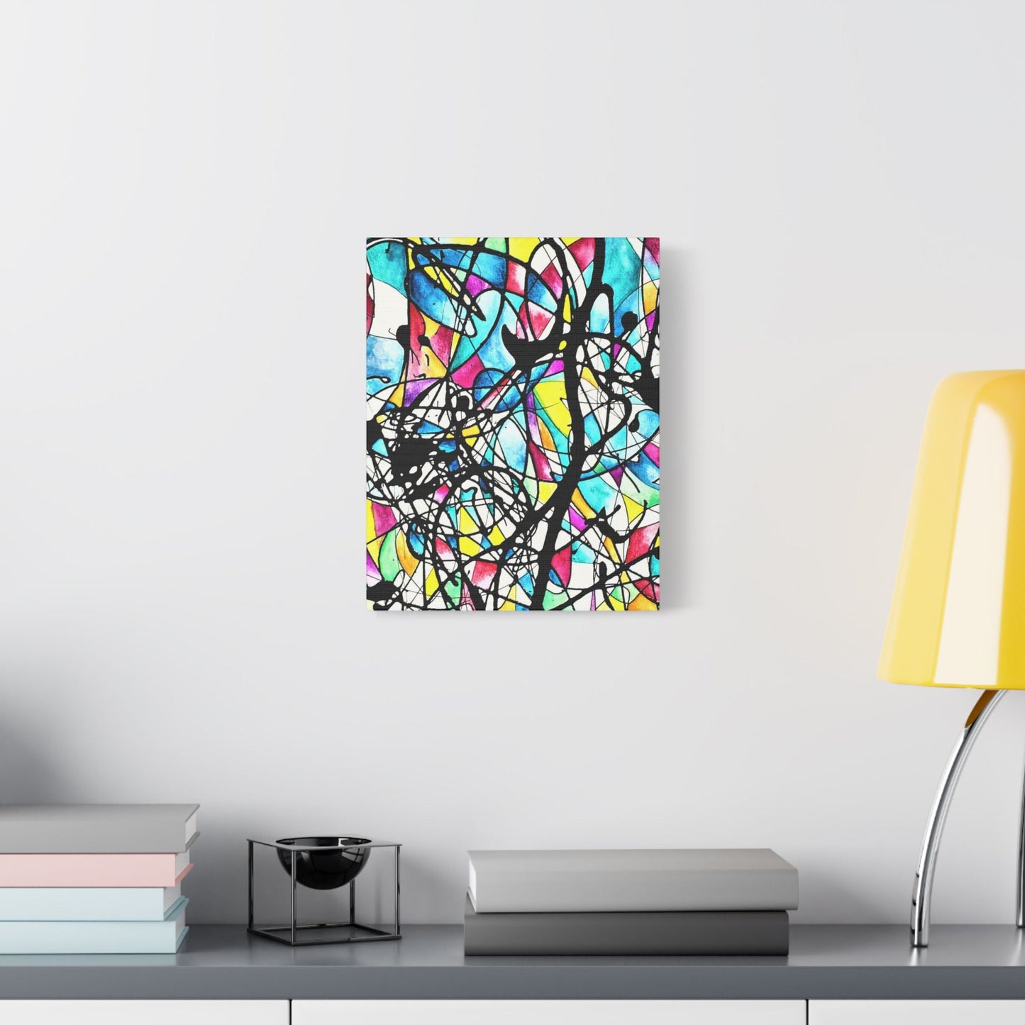 Kaleidoscope Satin Canvas Stretched
