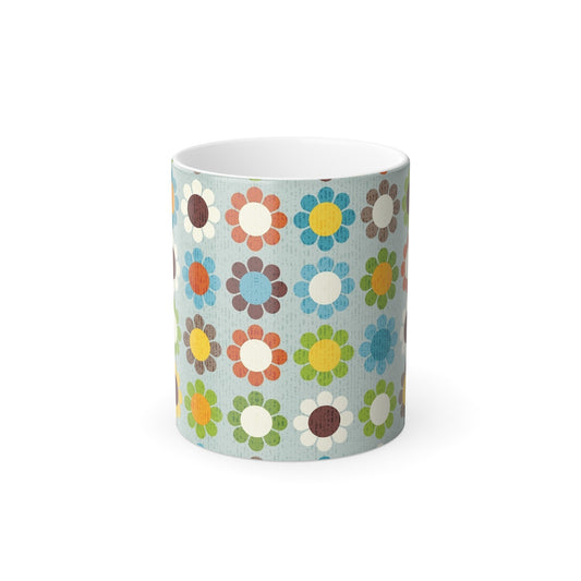 Color Morphing Floral Mug - 11oz - 11oz - Mug